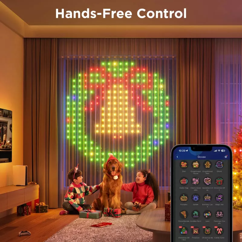 Govee H70BCCA1 Netflix cortina de luzes, Wi-Fi/Bluetooth