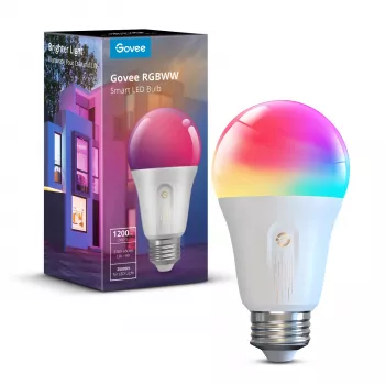 Lâmpada inteligente Govee H60093C1, 1200 lm, Wi-Fi & Bluetooth, 12 W, E26, branco