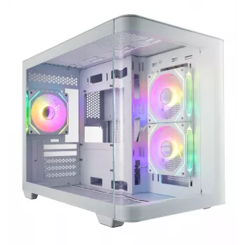 Caixa FSP S380-WA Mini Tower mITX, mATX Branco ARGB
