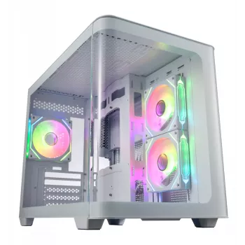 Caixa FSP S380-WA Mini Tower mITX, mATX Branco ARGB