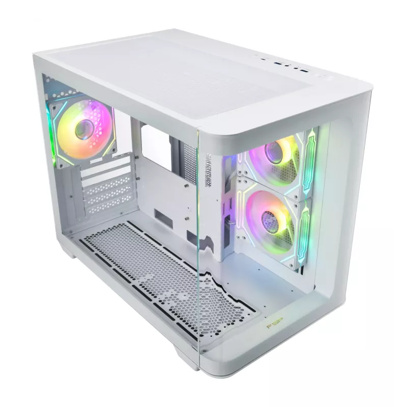 Caixa FSP S380-WA Mini Tower mITX, mATX Branco ARGB