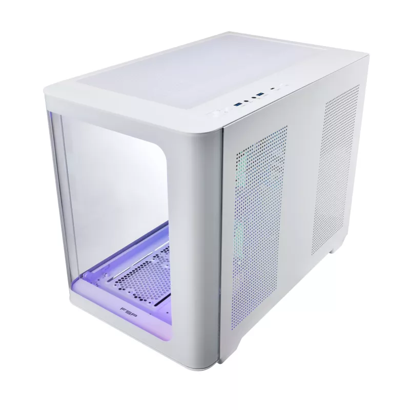 Caixa FSP S380-WA Mini Tower mITX, mATX Branco ARGB
