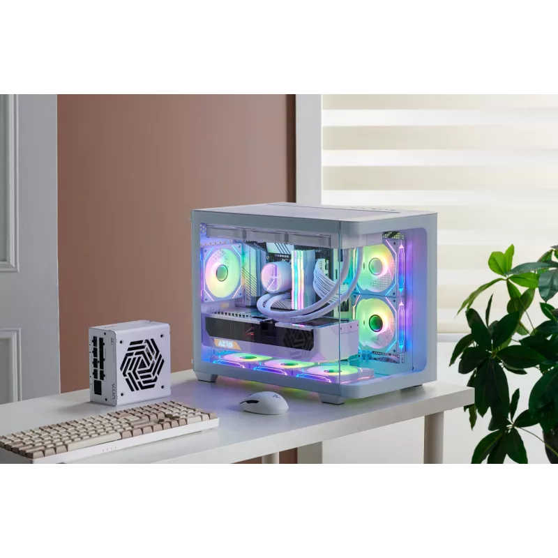 Caixa FSP S380-WA Mini Tower mITX, mATX Branco ARGB