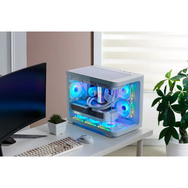 Caixa FSP S380-WA Mini Tower mITX, mATX Branco ARGB
