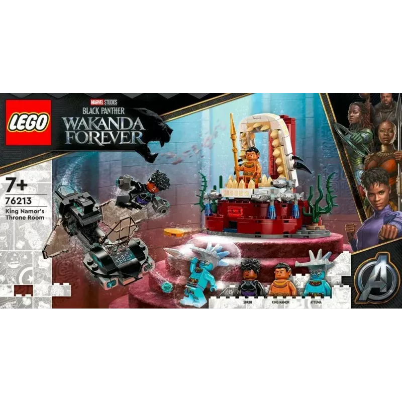 LEGO Super Heroes Marvel 76213 Sala do trono do rei Namor, 355 peças, 7+