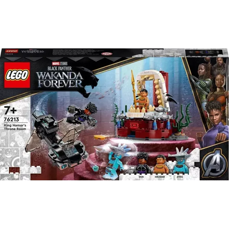 LEGO Super Heroes Marvel 76213 Sala do trono do rei Namor, 355 peças, 7+