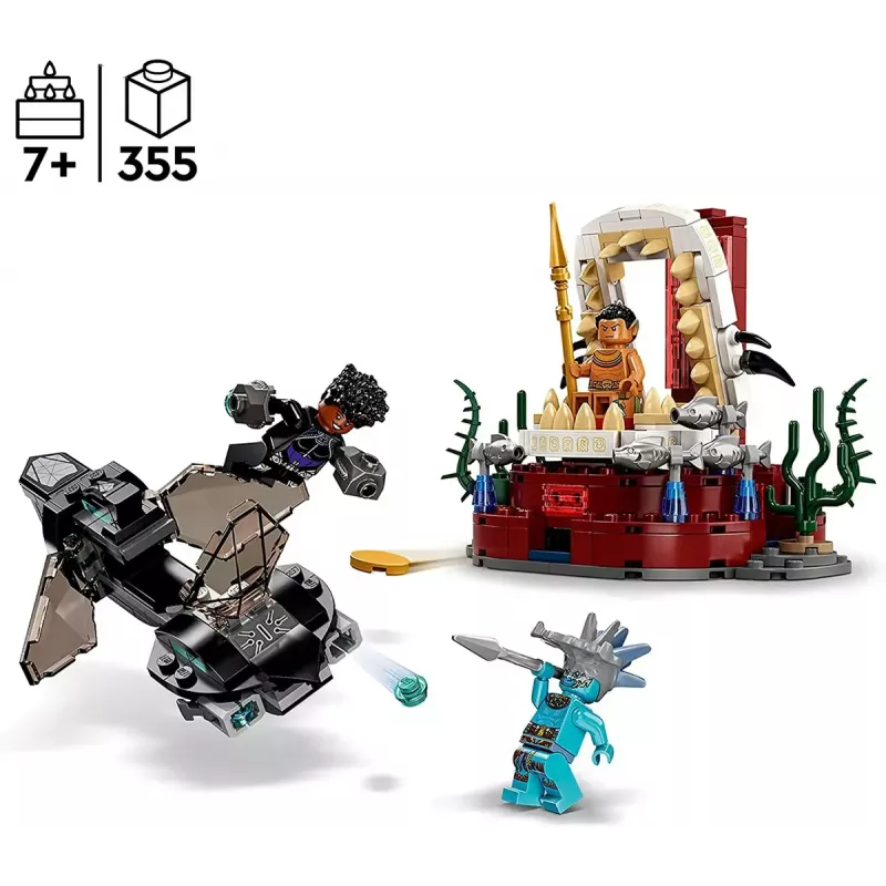 LEGO Super Heroes Marvel 76213 Sala do trono do rei Namor, 355 peças, 7+