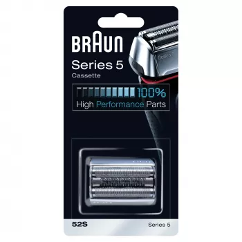 Braun Series 5 52S cassete de substituição de cabeça de máquina de barbear elétrica – prateado