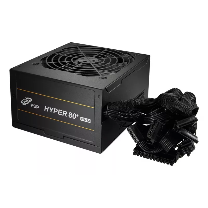 FSP Hyper PRO 550 (H3-550) fonte de alimentação 550 W, 80 PLUS Bronze, ATX, 24 pinos, não modular, ventoinha de 120 mm, 200-240 V, preta