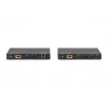 Conjunto extensor KVM HDBaseT DIGITUS. 150m 4K/60Hz. USB 2.0. PoC. IR. Preto