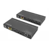 Conjunto extensor KVM HDBaseT DIGITUS. 150m 4K/60Hz. USB 2.0. PoC. IR. Preto