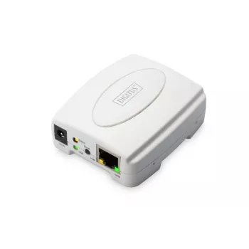 Servidor de impressão USB DIGITUS, 1 porta 1x RJ45, 1x USB A, USB 2.0 para todos os sistemas operativos comuns