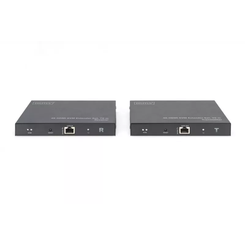Conjunto extensor KVM HDMI 2.0 DIGITUS – 70 m, USB 1.1, suporte para painel tátil