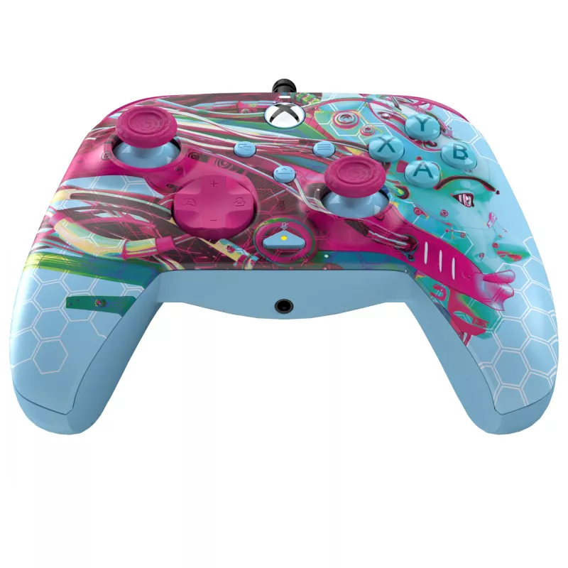 PDP REMATCH GLOW Advanced comando com fio Android Dreams, brilha no escuro, para Xbox Series X|S, Xbox One, PC, USB-C, cabo de 2,43 m, multicolor