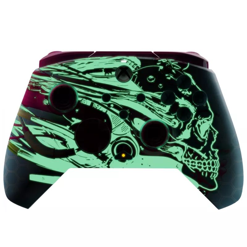 PDP REMATCH GLOW Advanced comando com fio Android Dreams, brilha no escuro, para Xbox Series X|S, Xbox One, PC, USB-C, cabo de 2,43 m, multicolor