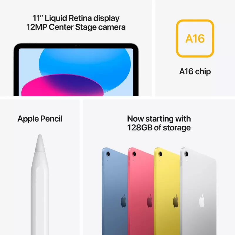APPLE iPad (2025) - 11 polegadas - Wi-Fi + Cellular - 128 GB - rosa