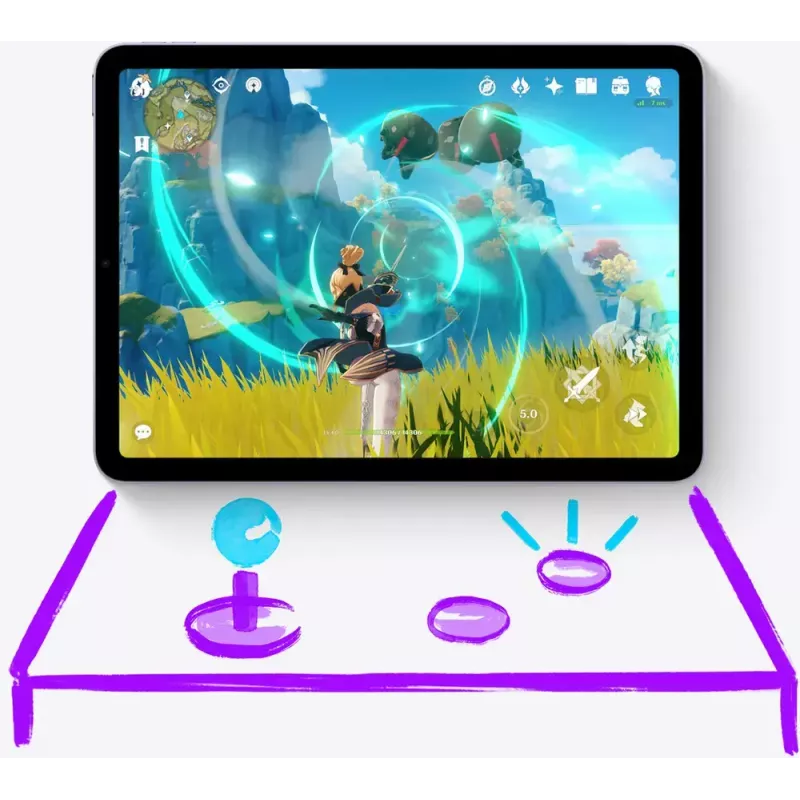APPLE iPad Air (2025) - M3 - 11 polegadas - 7.ª geração - Wi-Fi + Cellular - 256 GB - azul