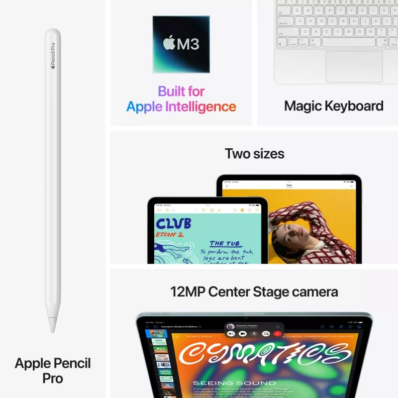 APPLE iPad Air (2025) - M3 - 13 polegadas - 7.ª geração - Wi-Fi - 256 GB - azul