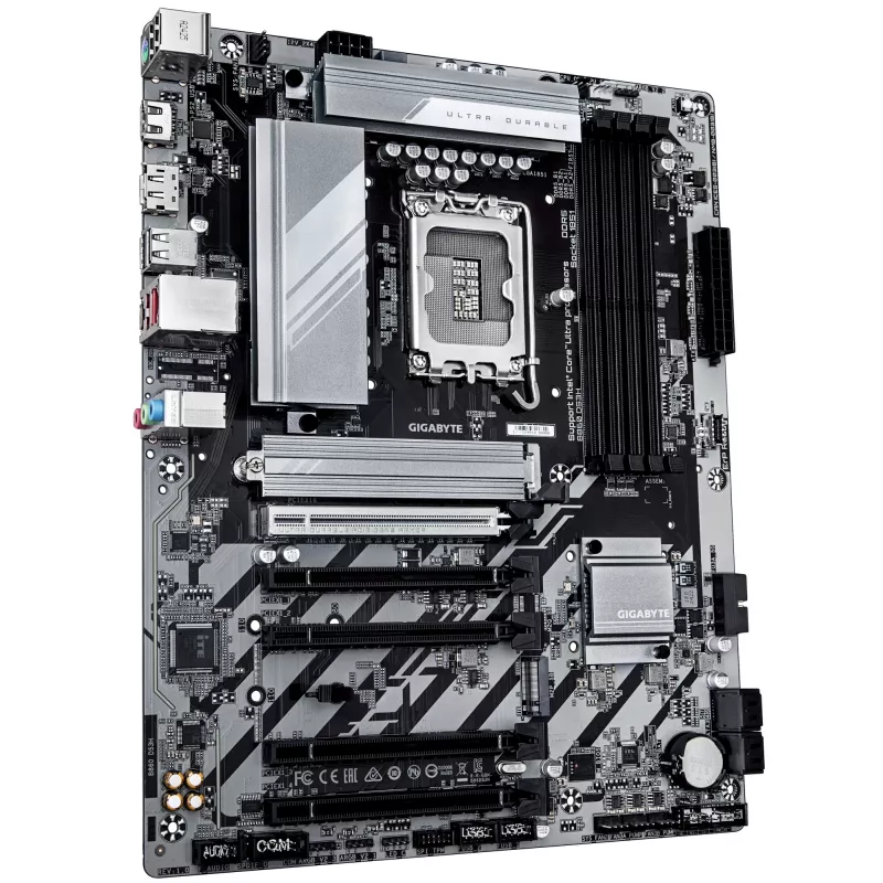 Placa-mãe GIGABYTE B860 DS3H – Compatível com CPUs Intel Core Ultra, VRM 8+1+2+2 fases, até 9066 MHz DDR5, 1x PCIe 5.0 + 1x PCIe 4.0 M.2, LAN 2,5 GbE, USB 3.2 Gen 2x2