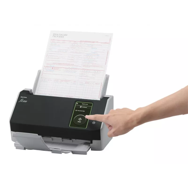 Digitalizador Ricoh fi-8040 ADF + alimentação manual 600 x 600 DPI A4 preto, cinzento