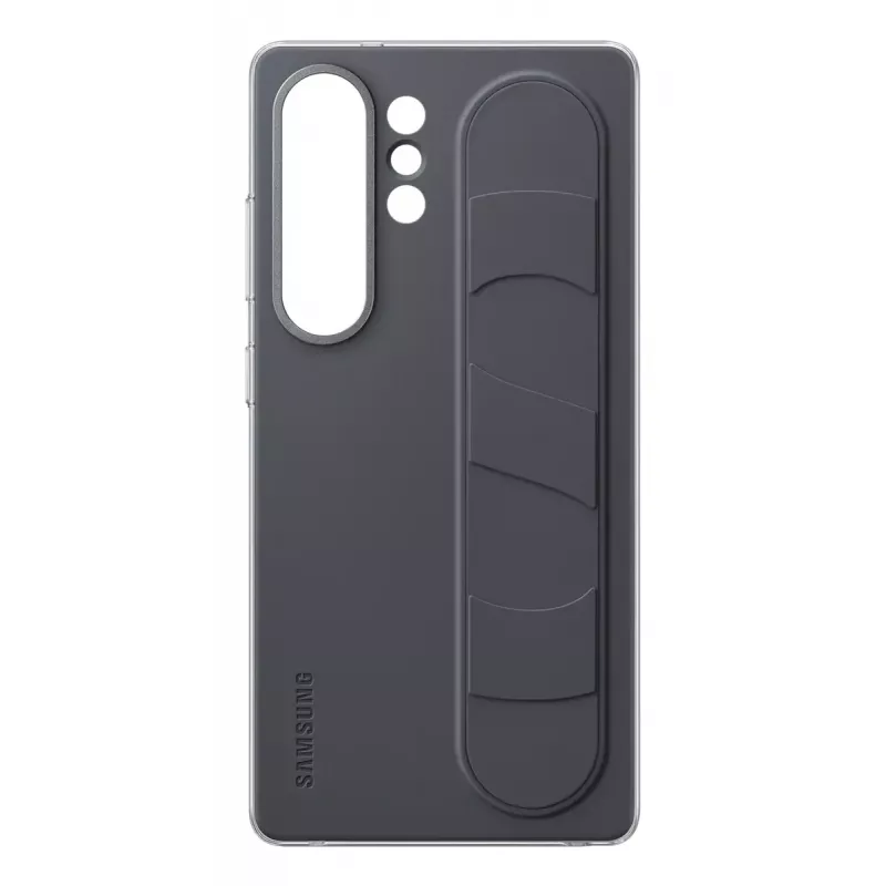 Samsung EF-GS938CBEGWW Standing Grip capa para Galaxy S25 Ultra, silicone, preta