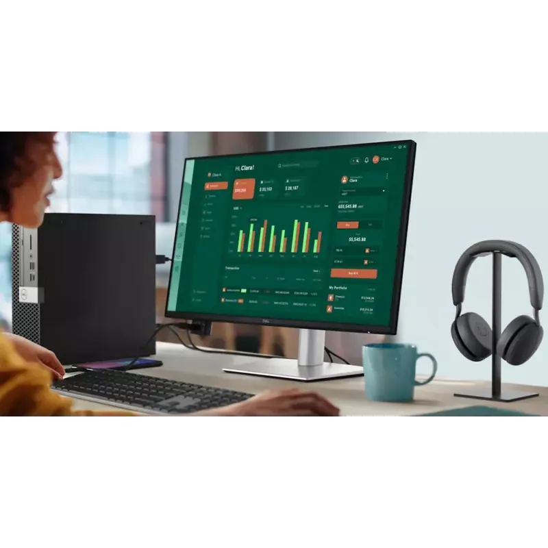 DELL Pro Plus P2425D Monitor de computador 61 cm (24 polegadas) 2560 x 1440 píxeis Quad HD LCD preto, prateado