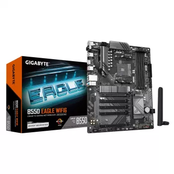Motherboard GIGABYTE B550 EAGLE WIFI6 ATX, AMD B550, Socket AM4, DDR4, 4x DIMM, 2x M.2, Wi-Fi 6, Bluetooth 5.3