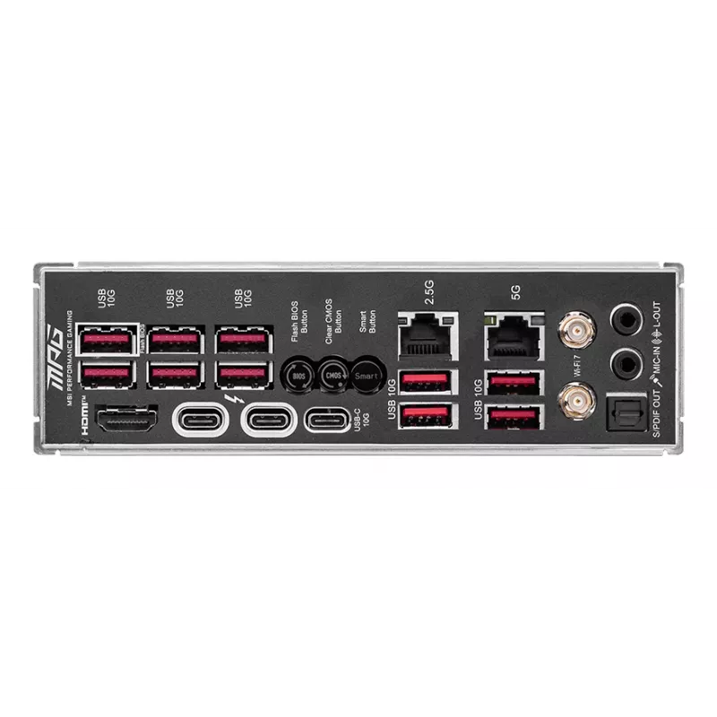 Motherboard MSI MPG Z890 CARBON WIFI ATX — Intel LGA1851, Z890, DDR5, 4x DIMM, 5x M.2, Wi‑Fi 7, LAN 2,5Gb