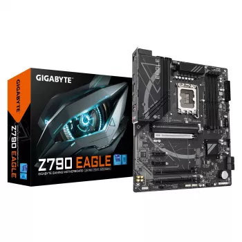 GIGABYTE Z790 EAGLE Motherboard - Compatível com CPUs Intel Core de 14.ª geração, VRM 12+1+1 fases, até 7600 MHz DDR5 (OC), 3x PCIe 4.0 M.2, LAN 2,5 GbE, USB 3.2 Gen 2