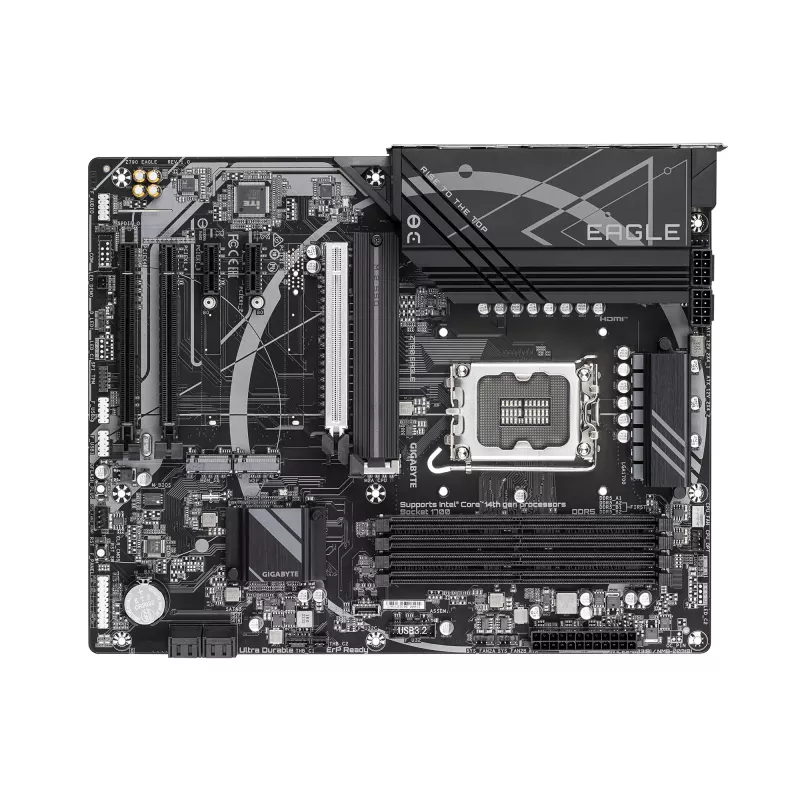 GIGABYTE Z790 EAGLE Motherboard - Compatível com CPUs Intel Core de 14.ª geração, VRM 12+1+1 fases, até 7600 MHz DDR5 (OC), 3x PCIe 4.0 M.2, LAN 2,5 GbE, USB 3.2 Gen 2