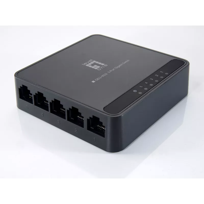 LevelOne Switch Gigabit de 5 portas, Gigabit Ethernet (10/100/1000), duplex integral