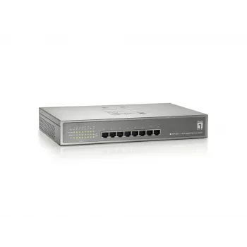 LevelOne Switch PoE Gigabit de 8 portas, 802.3at/af PoE, 123,2 W