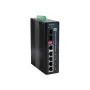 Switch Industrial Gigabit PoE LevelOne de 6 portas, 802.3at/af PoE, 4 saídas PoE, 1 x SFP, 1 x SFP/RJ45 Combo, -40°C a 75°C, calha DIN, 126W