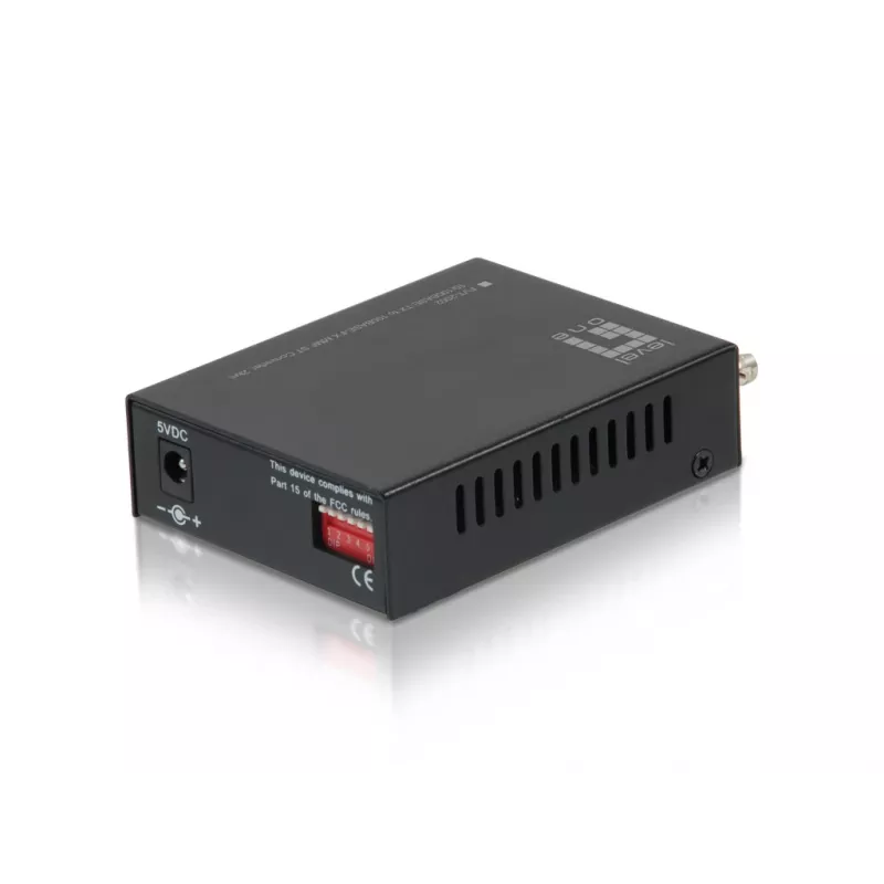 Conversor de Meios LevelOne RJ45 para ST Fast Ethernet, fibra multimodo, 2 km