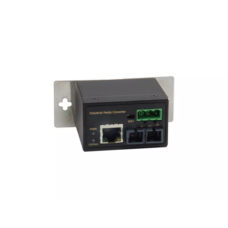 Conversor de Meios Industrial LevelOne RJ45 para SC Fast Ethernet, fibra multimodo, 2 km, -40 °C a 75 °C