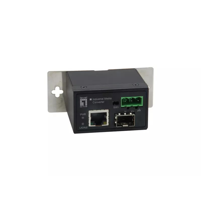 Conversor de Meios Industrial LevelOne RJ45 para SFP Fast Ethernet, -40 °C a 75 °C