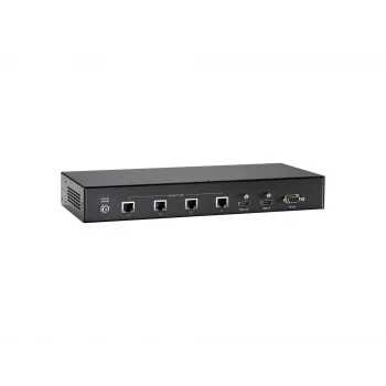 Transmissor HDMI sobre Cat.5 LevelOne, HDBaseT, 100 m, 4 saídas de canal, 802.3af PoE