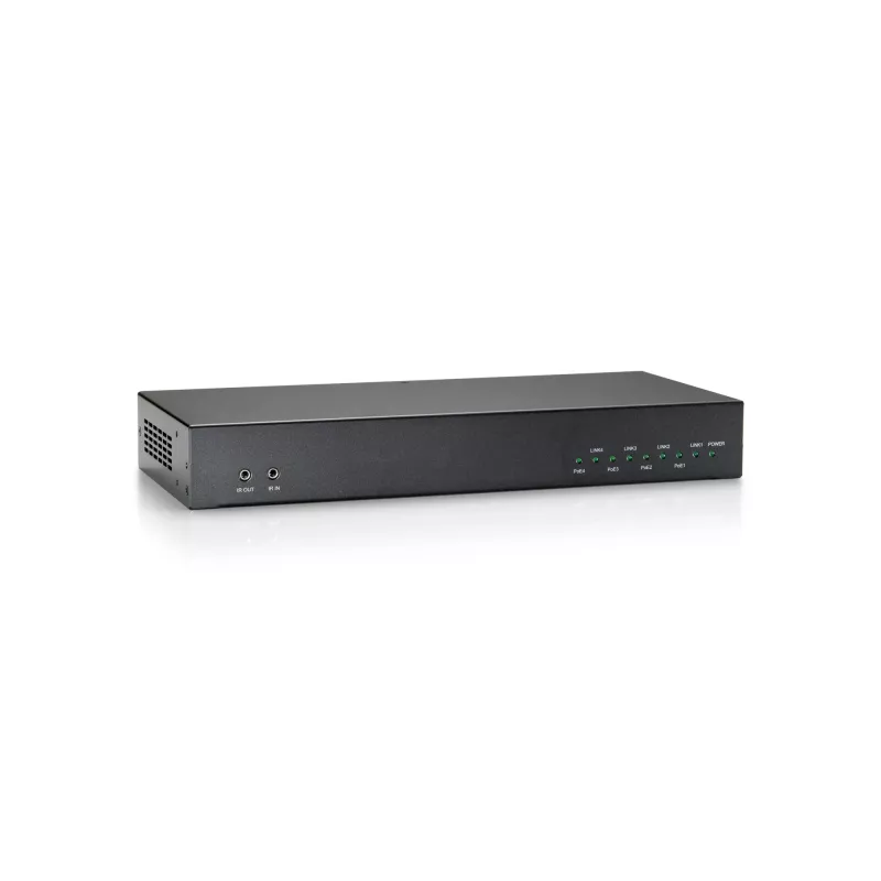 Transmissor HDMI sobre Cat.5 LevelOne, HDBaseT, 100 m, 4 saídas de canal, 802.3af PoE