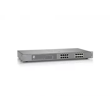 Switch PoE Fast Ethernet LevelOne de 16 portas, 802.3at/af PoE, 120W