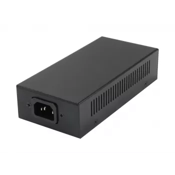 Injetor PoE Gigabit LevelOne, 60 W, 802.3at/af PoE, Gigabit Ethernet, 10,100,1000 Mbit/s, IEEE 802.3af, IEEE 802.3at, IEEE 802.3bt, preto, alimentação, 60 W