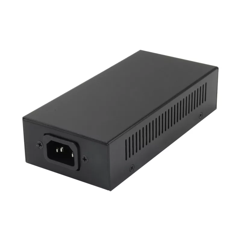 Injetor PoE Gigabit LevelOne, 60 W, 802.3at/af PoE, Gigabit Ethernet, 10,100,1000 Mbit/s, IEEE 802.3af, IEEE 802.3at, IEEE 802.3bt, preto, alimentação, 60 W