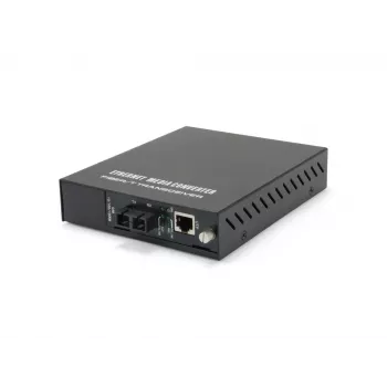 Conversor de Meios Gerido LevelOne RJ45 para SC Gigabit, fibra singlemode, 20 km