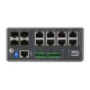 LevelOne IGU-1271 TURING switch industrial gerido L3 Lite Gigabit, 12 portas (8 x RJ45, 4 x SFP), calha DIN, DC