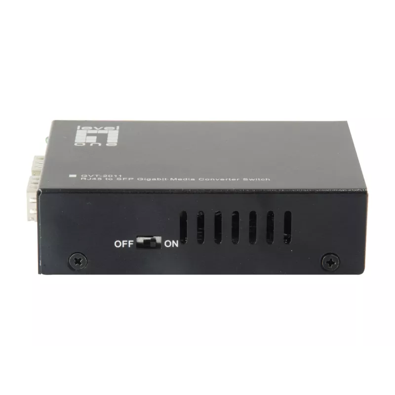 Switch Conversor de Meios LevelOne RJ45 para SFP Gigabit, 2 x SFP, 1 x RJ45