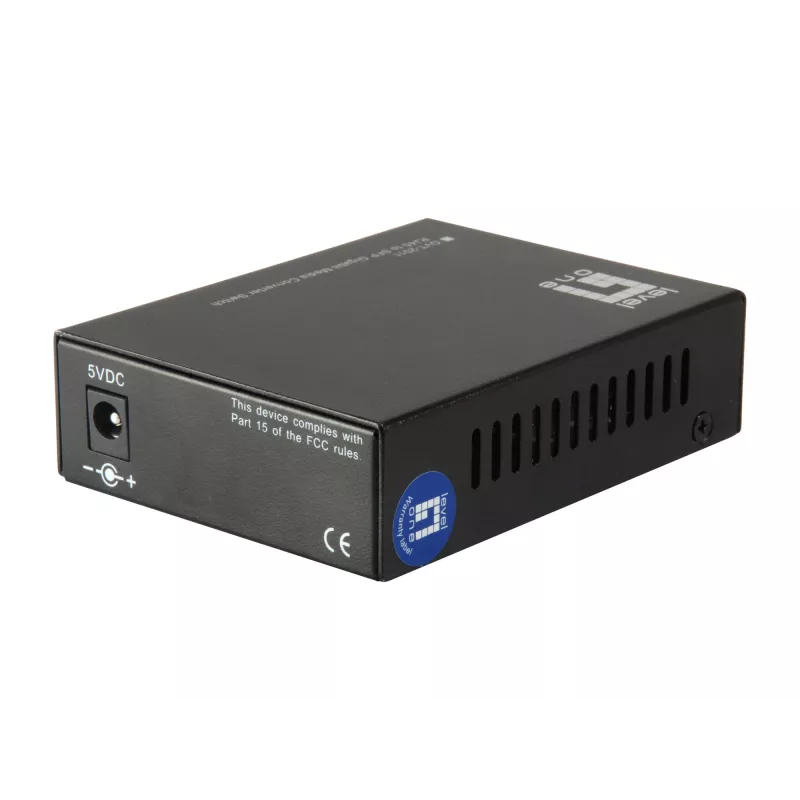 Switch Conversor de Meios LevelOne RJ45 para SFP Gigabit, 2 x SFP, 1 x RJ45