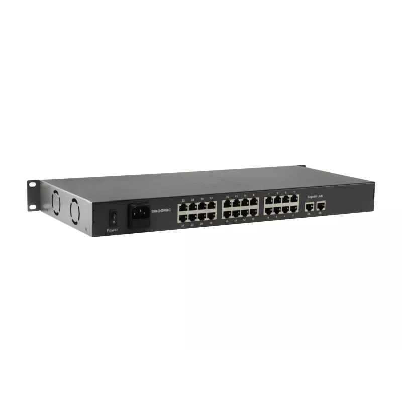 Switch não gerido LevelOne FGP-2601W150 26 portas Fast Ethernet PoE
