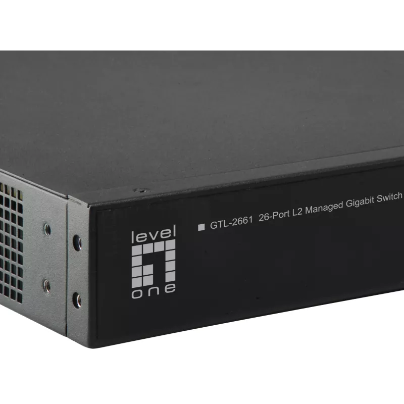 Switch gerido L2 Gigabit LevelOne KILBY 26 portas, 2 x 10GbE SFP+