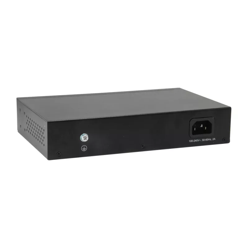 Switch PoE Gigabit Web Smart LevelOne de 10 portas, 8 saídas PoE, 2 x Gigabit SFP, 70W