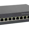 Switch PoE Gigabit Web Smart LevelOne de 10 portas, 8 saídas PoE, 2 x Gigabit SFP, 70W