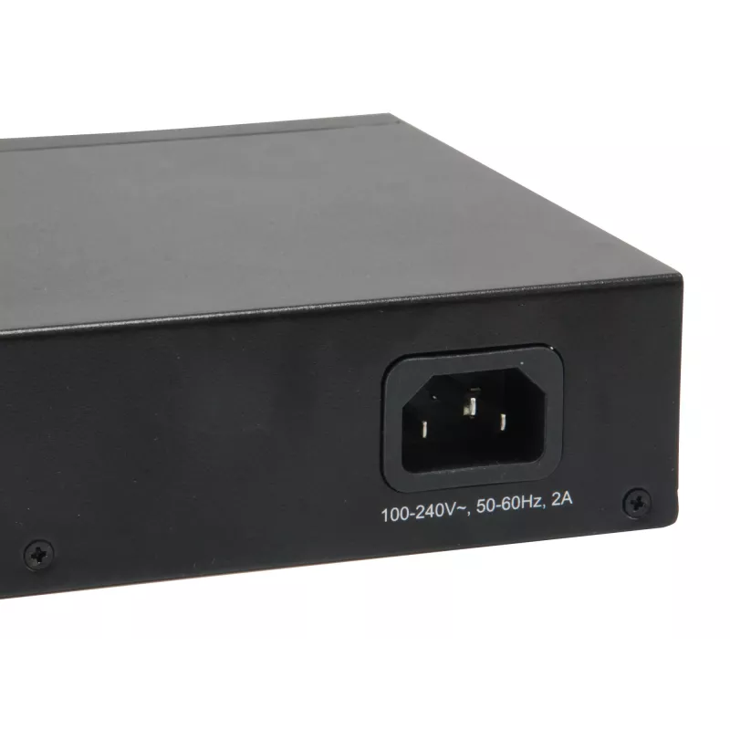 Switch PoE Gigabit Web Smart LevelOne de 10 portas, 8 saídas PoE, 2 x Gigabit SFP, 70W